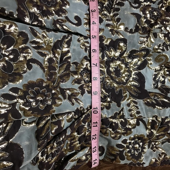 Bloomingdales Aqua Strapless Brocade Ball Gown!! - Picture 5 of 5